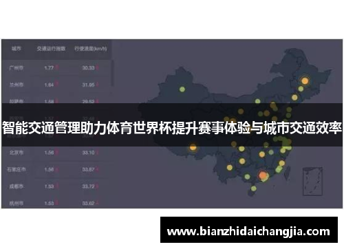 智能交通管理助力体育世界杯提升赛事体验与城市交通效率