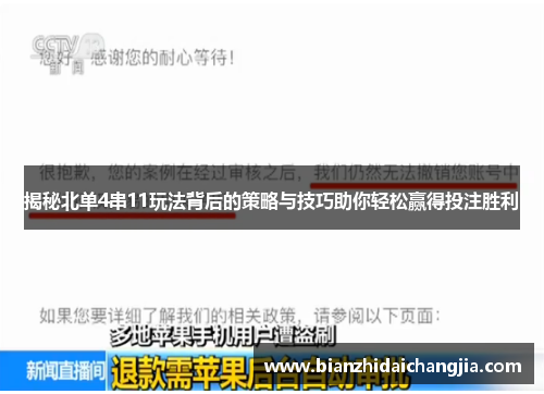 揭秘北单4串11玩法背后的策略与技巧助你轻松赢得投注胜利